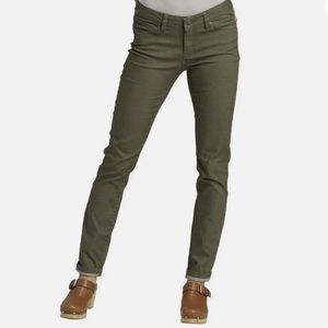 PrAna Kara Jeans Women's Size 10 Cargo Green Low Rise Straight Leg Stretch